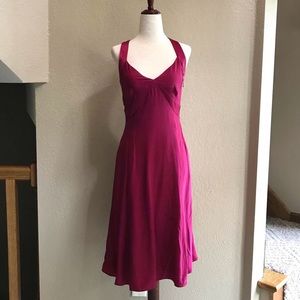 Magenta Jewel Toned Ann Taylor Silk Dress - 0